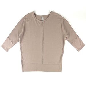 Spanx Perfect Length Dolman 3/4 Sleeve Sweatshirt/Top Oat Size M